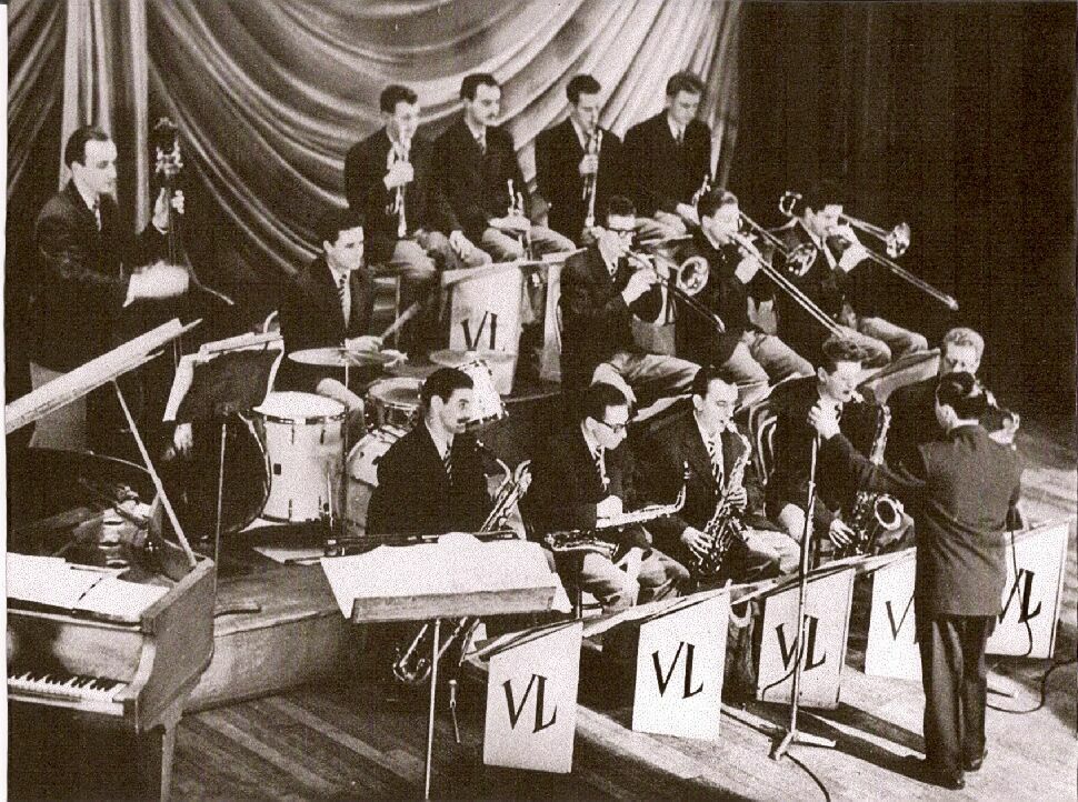 Vic Lewis Orchestra (1954) with Tubby Hayes in the front row...